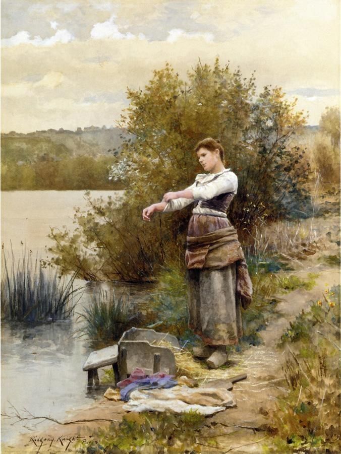Daniel Ridgway Knight The Laundress